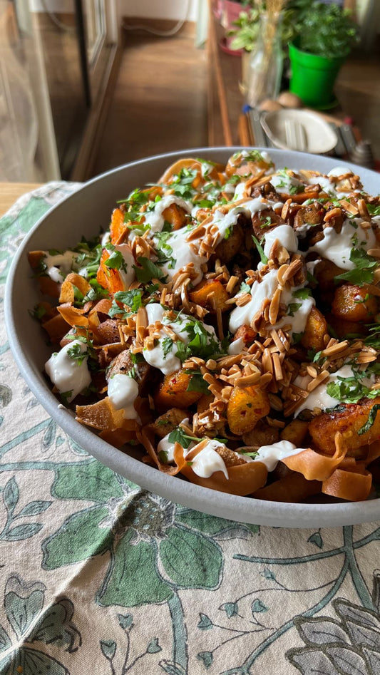 Chilli Honey Potato Fatteh