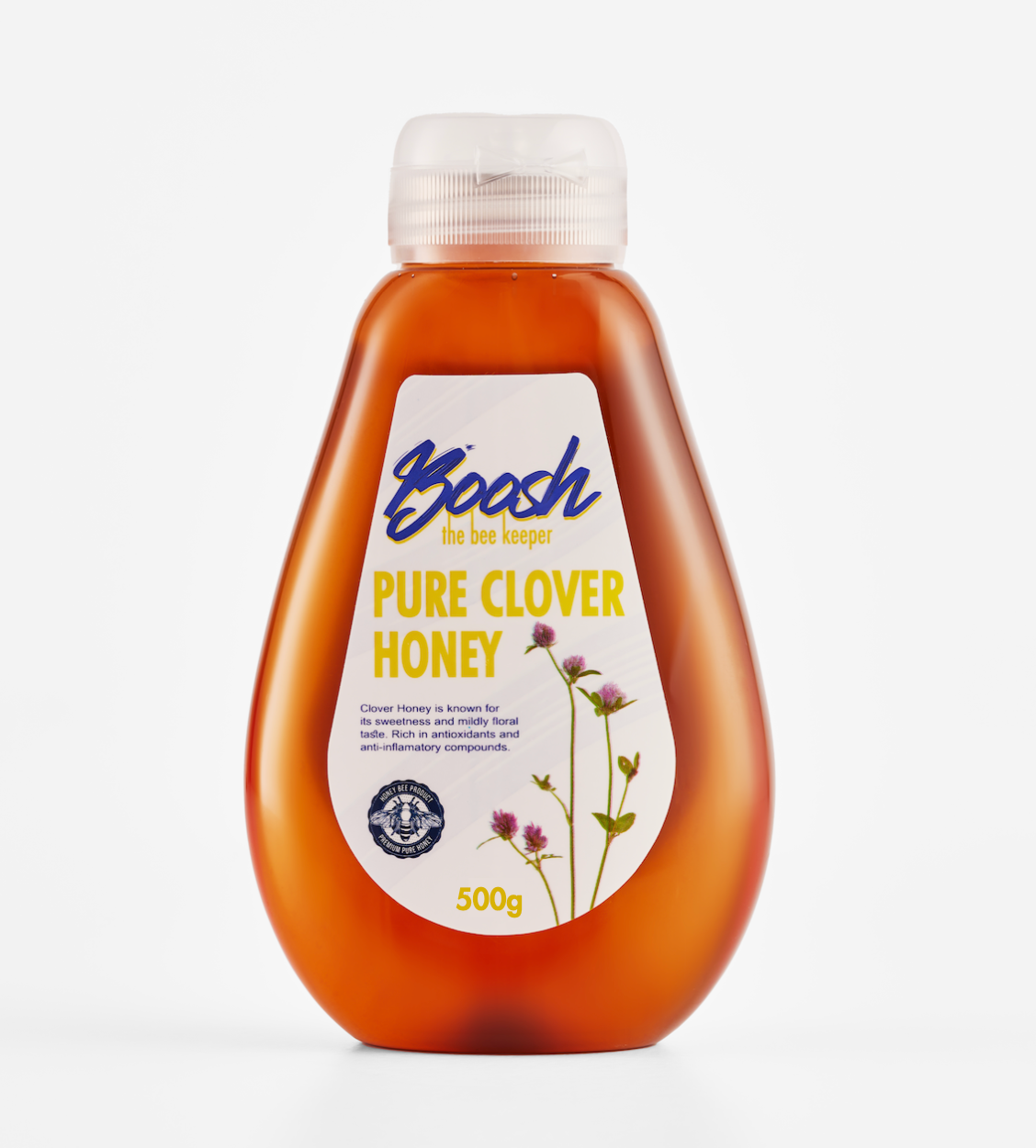 PURE CLOVER HONEY SQUEEZABLE BOTTLE 500g