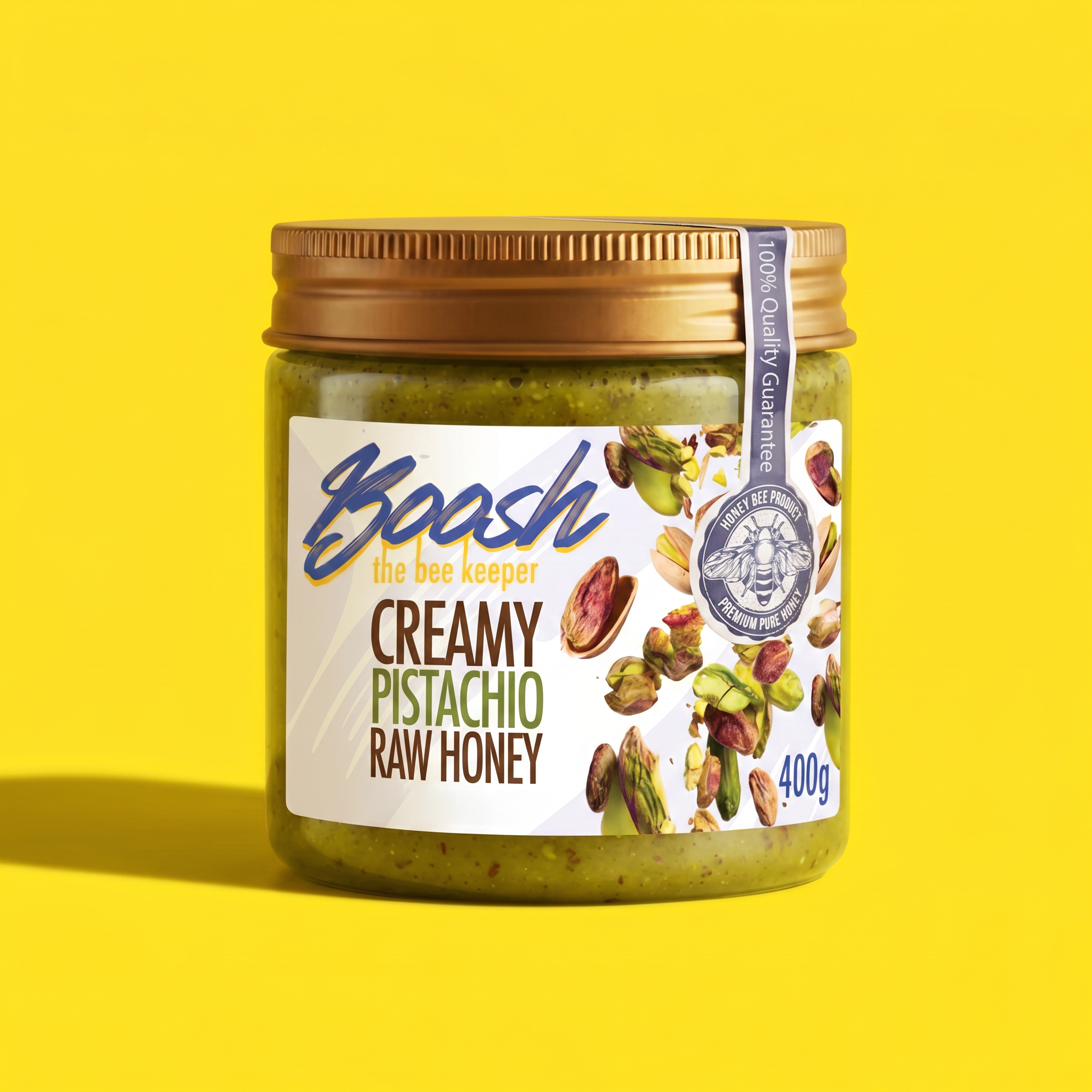 Creamy Pistachio Raw Honey 400 Jar