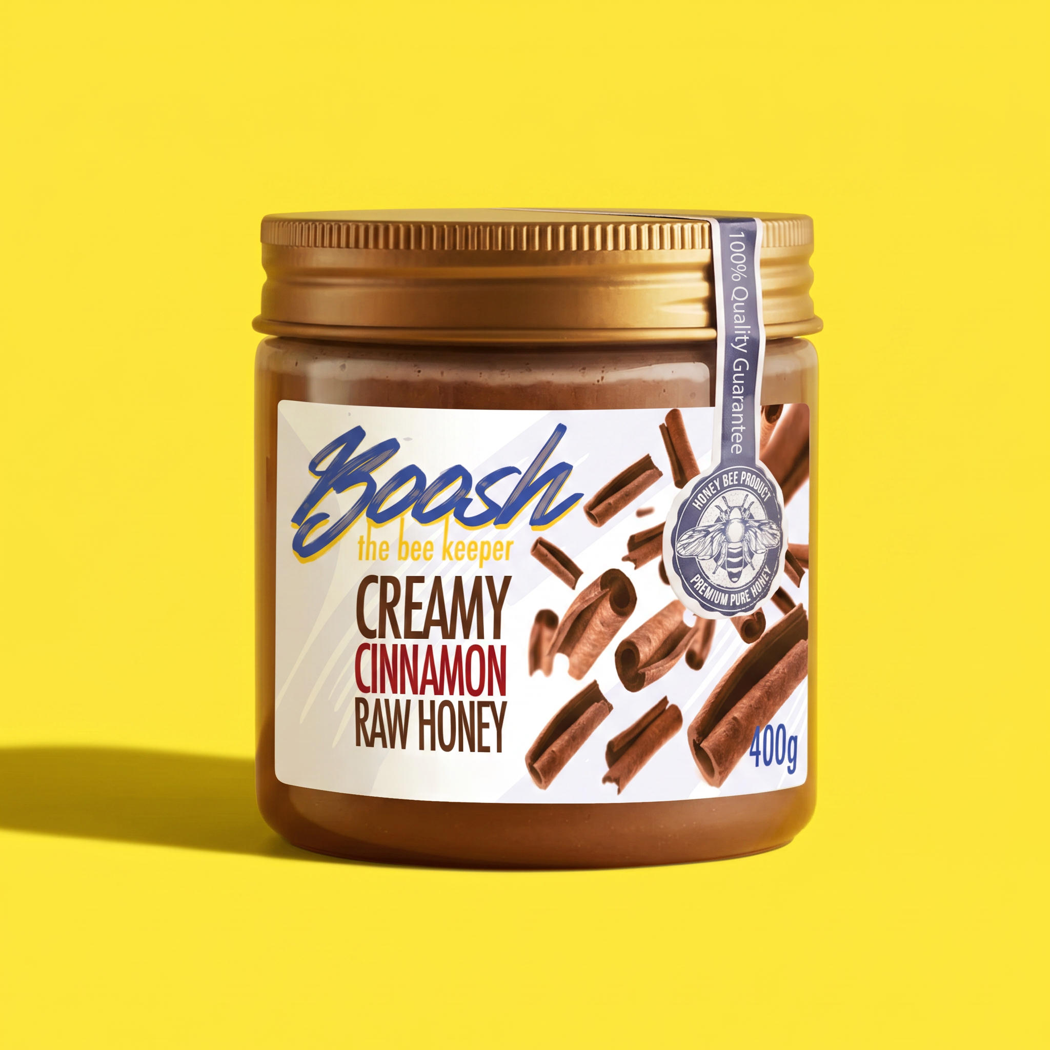 Creamy Cinnamon Raw Honey 400 Jar