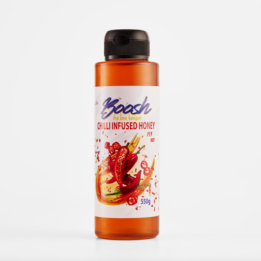 Chilli Infused Honey Squeezable Bottle 550g